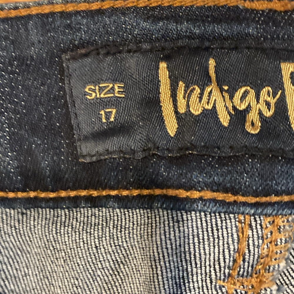 Indigo rain jeans with distress - Picture 6 of 7